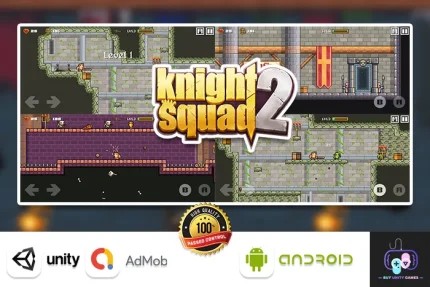 2D Sword of Knight Unity Mobile Platformer Template