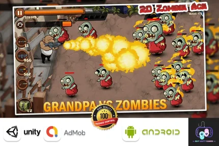 2D Zombie Age Shooting Game Complete Unity Project