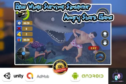 Blue Whale Survival Simulator Angry Shark Game