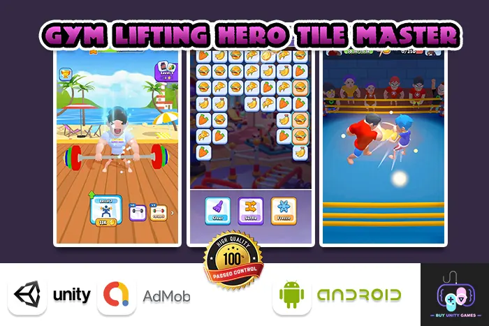 Gym Lifting Hero Tile Master