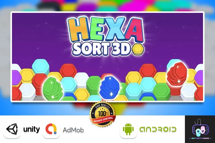 Hexa Sort 3D Puzzle Trending Game Unity Source Code