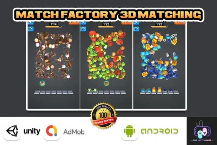Match Factory 3D Matching Trending Game Unity Source Code