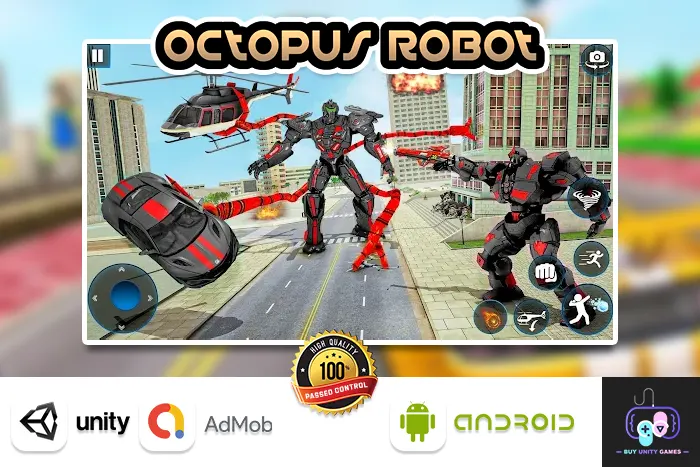 Octopus Robot Car Robot Game