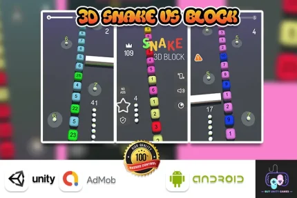 3D Snake vs Block